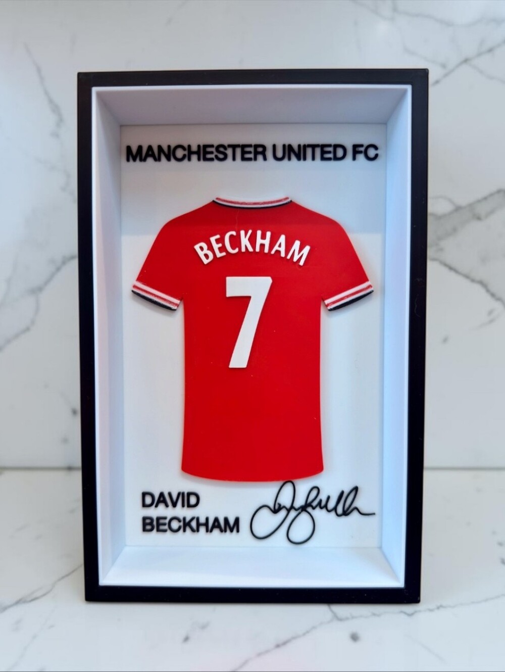 David Beckham Manchester United #7 3D Jersey Shadow Box Display Frame Soccer